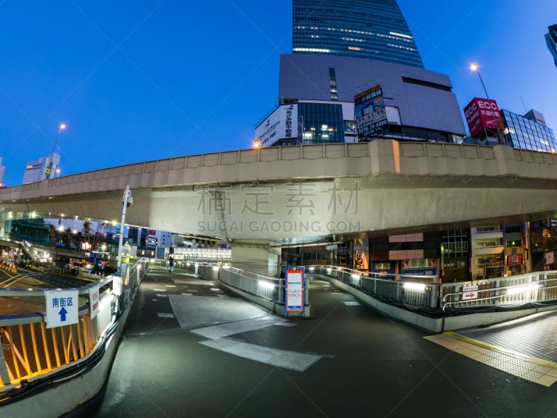 夜晚,涉谷区,东京,涉谷站,水平画幅,无人,户外,都市风景,建筑业