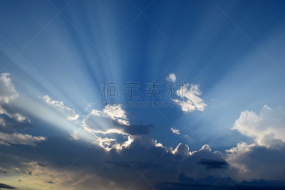 天空,蓝色,云,黑云压城,黄昏,美,灵性,水平画幅,户外,魟