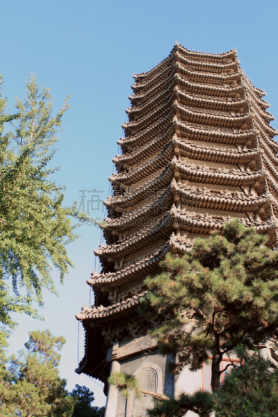 北京大学,宝塔,北京,瓷器,垂直画幅,无人,传统,夏天,彩色图片,大学