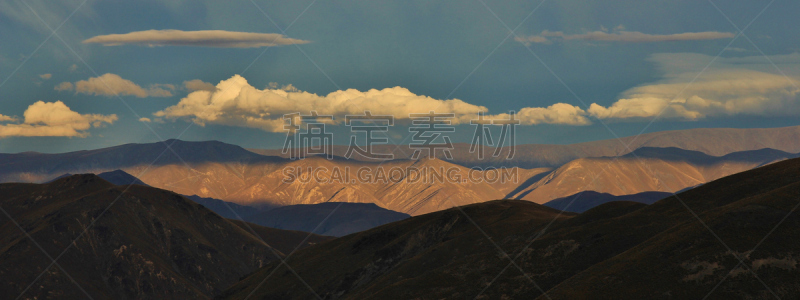 山脉,奥塔哥地区,天空,水平画幅,山,无人,澳大拉西亚,夏天,阴影,户外