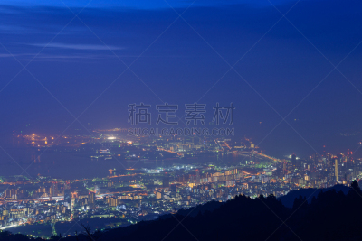 夜晚,神户,山,摄像机拍摄角度,玛雅文明,水平画幅,无人,日本,光亮,户外