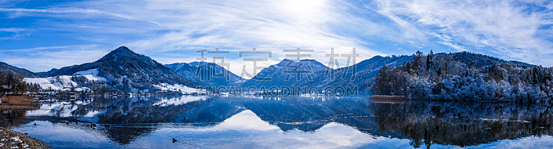 诗列赫湖,湖,巴伐利亚阿尔卑斯山区,水,天空,水平画幅,山,雪,无人,户外