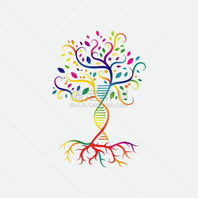 螺旋,自然,矢量,品牌名称,脱氧核糖核酸,计算机图标,标志,简单,设计,树