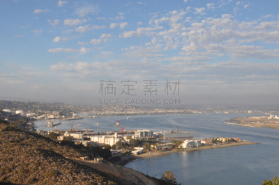 风景,洛马岬,圣迭戈湾,布希曼族,悬崖,半岛,水平画幅,山,海港,旅行者