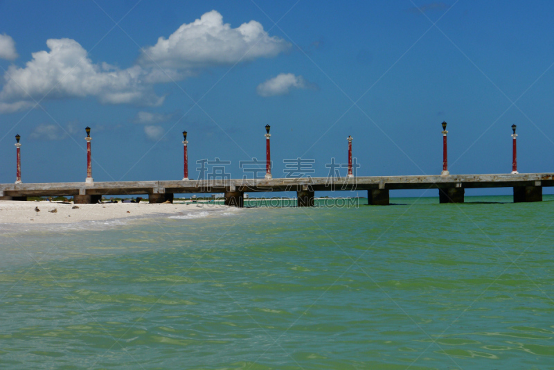 海滩,海洋,墨西哥,暑假,西沙尔龙舌兰,全景,南美,水,天空,水平画幅