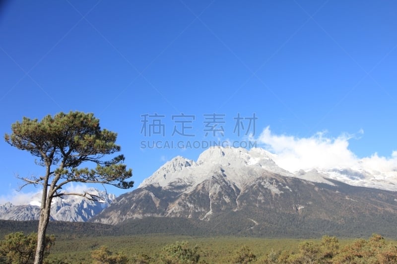 中国,丽江,云南省,玉龙雪山,自然地理,白色,亚洲,自然,气候,秋天