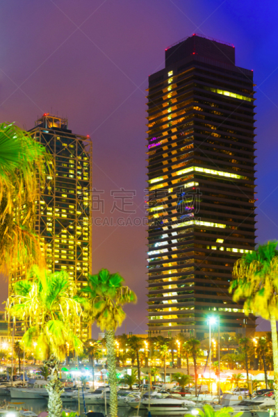 夜晚,夜生活,巴塞罗那,中心,大都会歌剧院,大赌场,歌剧院,垂直画幅,水,新的