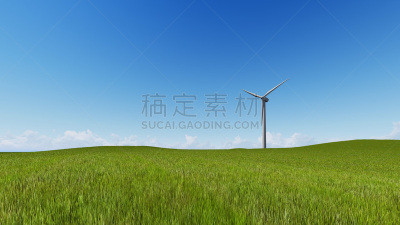 风轮机,三维图形,草,绿色,草地鹨,林间空地,仅天空,环境净化,天空,公园