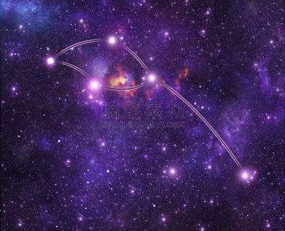 星座,绘画插图,天空,星系,水平画幅,夜晚,无人,海豚,星云
