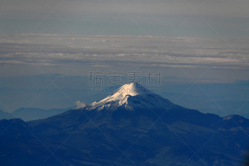 波波卡特佩特火山,水平画幅,雪,火山地形,巨大的,户外,怪异,云景,拉丁美洲,高处