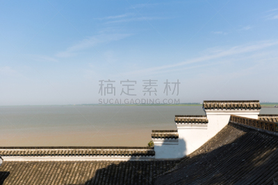 洞庭湖,地形,岳阳,湖南省,天空,水平画幅,无人,符号,古老的,户外