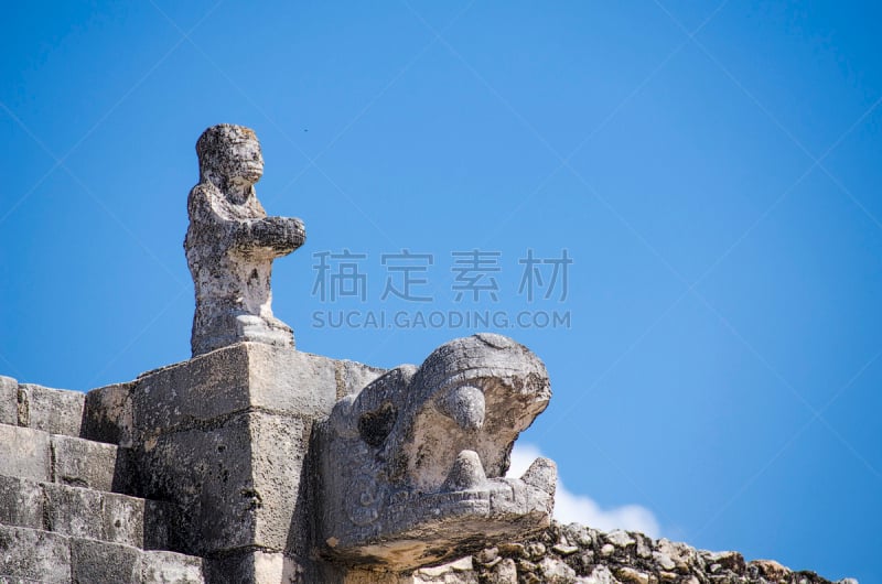 Detalle del Templo de los Guerreros, Chichén Itzá, Mexico