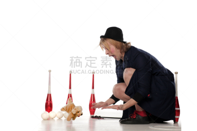 小丑,表演者,华贵,表演艺术活动,狗,杂耍棒,魔术,仪式妆,幸福,水平画幅