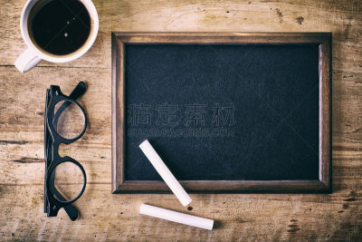 黑板,空白的,留白,高视角,古老的,古典式,乡村风格,高处,粉笔