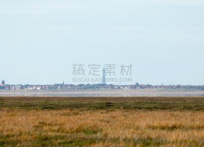 南部港,海岸线,默西赛德郡,潮汐,天空,度假胜地,水平画幅,沙子,无人,英格兰