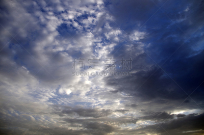 天空,蓝色,云,美,水平画幅,纹理效果,巨大的,户外,云景