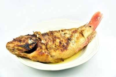 罗非鱼,格子烤肉,红色,饮食,水平画幅,广场,膳食,海产,淡水鱼,泰国