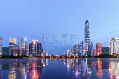 深圳,建筑外部,方形画幅,横截面,深圳京基100,双叶区,直升机停机坪,绿色建筑,新古典派,广东省