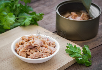 碗,罐子,鲔鱼,水平画幅,无人,膳食,海产,特写,开着的,白色