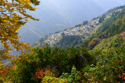 长野县,里山,旅游目的地,水平画幅,高视角,秋天,无人,乡村,日本,户外