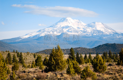 夏士塔山,水平画幅,雪,无人,户外,未知的事物,卡斯基德山脉,山,锡斯基尤县,自然