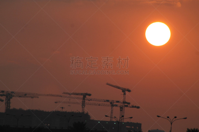 多哈,西海湾,韦斯特湾,滨海路,卡塔尔,水平画幅,光效果,夜晚,无人,鸟类