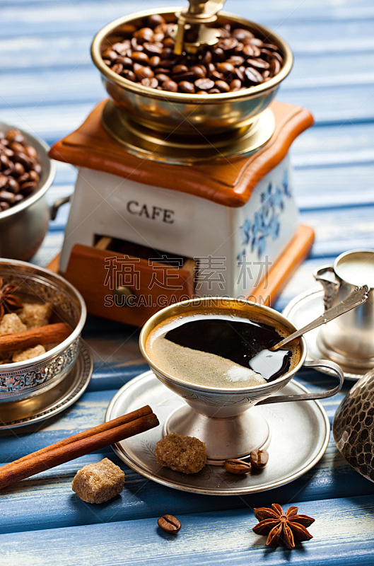 黑咖啡,磨咖啡机,咖啡机,垂直画幅,烤咖啡豆,古董,早餐,无人,古典式,饮料