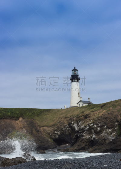 雅吉纳主灯塔,垂直画幅,天空,俄勒冈州,俄勒冈郡,公园,无人,户外,灯塔楼,白色