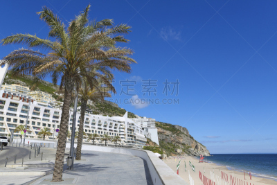 天空,度假胜地,水平画幅,沙子,无人,大西洋,夏天,户外,棕榈树,塞图巴尔区
