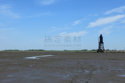 库克斯港,维登米尔国家公园,火炬塔,下萨克森,水平画幅,无人,建筑外部,户外,灯塔楼,海滩