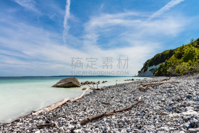 德国,海岸线,,岛,施图本卡默,white cliffs,吕根岛,梅克伦堡前波莫瑞州,水,天空