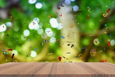留白,空的,新年前夕,桌子,木制,背景,背景虚化,缎带,行动