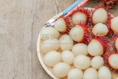 红毛丹,餐具,水平画幅,维生素,特写,泰国,甜点心,开着的,马来半岛的原住民
