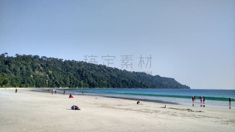 海滩,哈弗洛克岛,安达曼和尼科巴群岛,水平画幅,无人,海景,户外,岛,印度,摄影