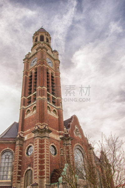 教堂,神圣,厄勒大桥,马尔默,斯堪尼,垂直画幅,外立面,户外,钟,瑞典