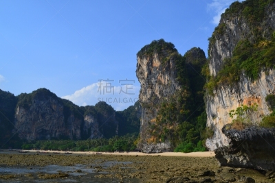 海滩,甲米,帕楠海湾沙滩,通赛湾,莱雷海滩,奥南湾,自由攀登,微咸水,岩石海岸线,水平画幅