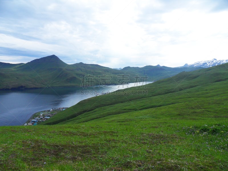 乌纳拉斯卡,自然,宁静,旅游目的地,水平画幅,无人,全景,户外,湖,美国西加云杉树