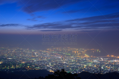 夜晚,神户,山,摄像机拍摄角度,玛雅文明,水平画幅,无人,日本,光亮,户外