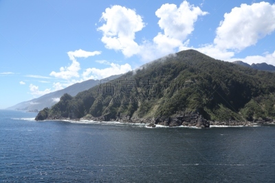 doubtful sound,自然,水,新西兰,水平画幅,山,无人,云,风景,背景