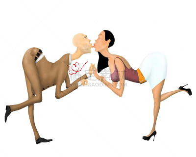 双亲家庭,插画,探戈音乐,美,拉美人和西班牙裔人,水平画幅,优美,姿态,青年人,成年的