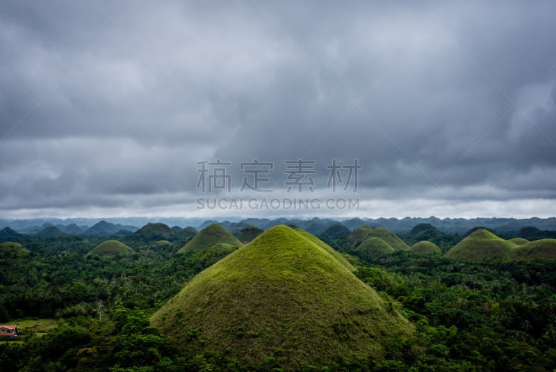 薄荷岛,菲律宾,巧克力,名声,山脉,巧克力山,崎岖不平,林荫大道,美,水平画幅