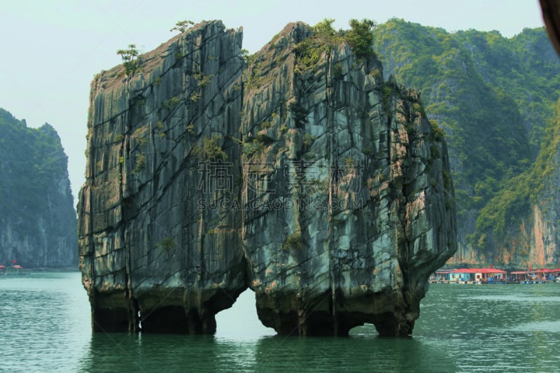 下龙湾,旅游目的地,水平画幅,地形,山,无人,石灰石,户外,海洋,越南