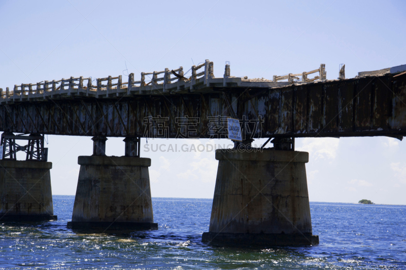 巴伊亚宏达州立公园,水,天空,美,公园,水平画幅,无人,bahia honda key,铁轨轨道,夏天