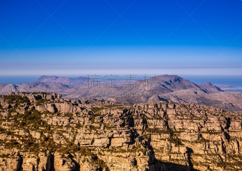 地形,南非,在上面,自然保护区,怀俄明台山,开普敦,天空,水平画幅,山,无人