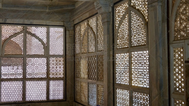 胜利之城,泥瓦匠,建筑物特征,水平画幅,清真寺,石材,建筑结构,印度,远古的,摄影