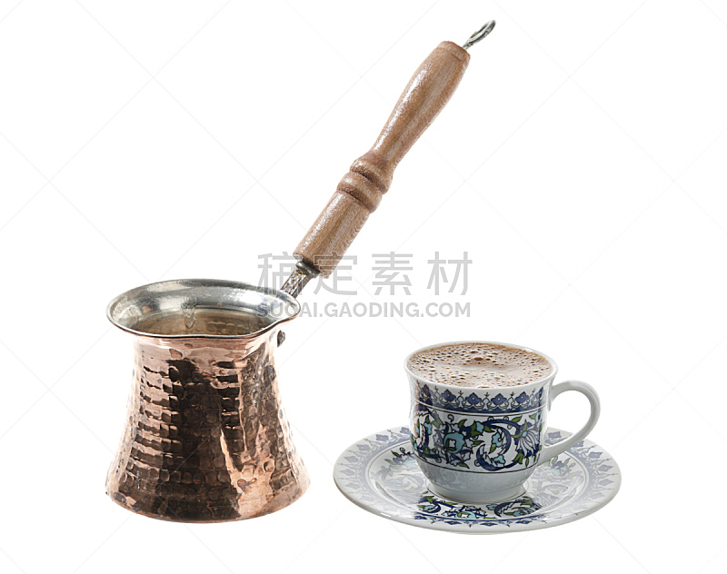 传统,咖啡壶,土耳其清咖啡,分离着色,饮食,褐色,古董,水平画幅,无人,热饮