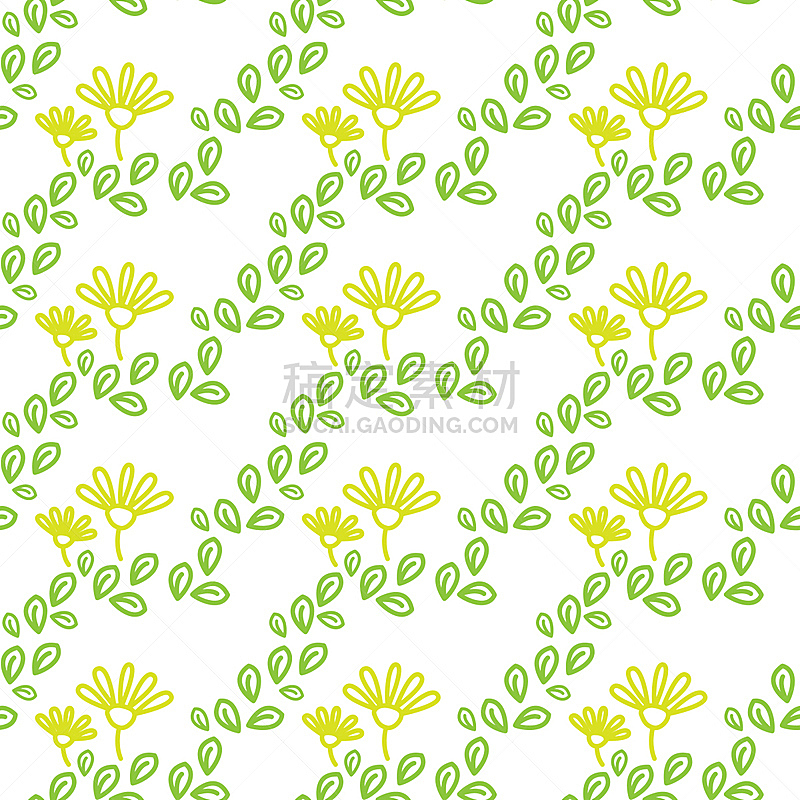 式样,绿色,四方连续纹样,叶子,白色背景,美,无人,方形画幅,植物,花鳞茎