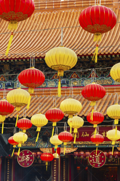 黄大仙祠,道教,纸灯笼,灵性,建筑,灯笼,符号,当地著名景点,国际著名景点