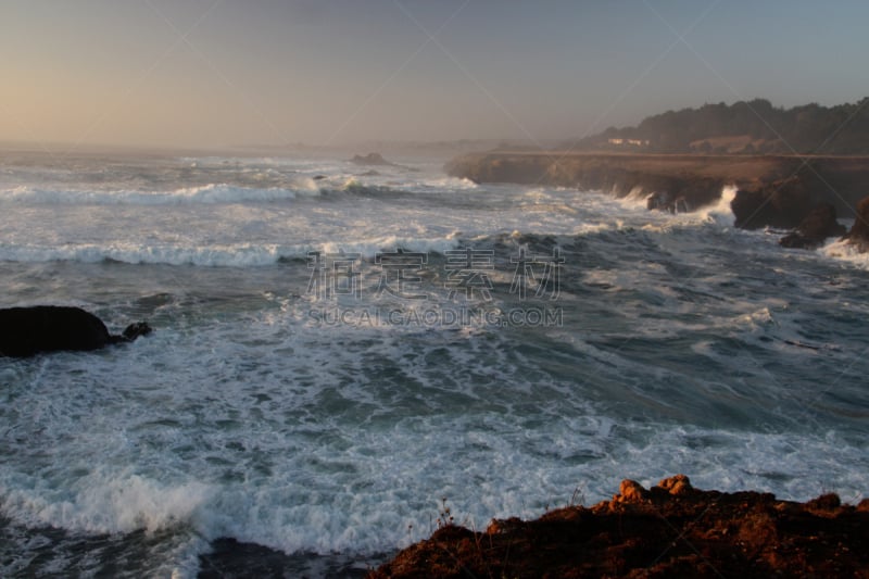 海洋,狂怒的,奥勒冈海滨,俄勒冈州,波浪,俄勒冈郡,海浪,水平画幅,无人,西