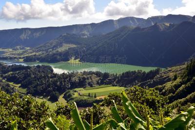 拉格那沃德湖,麻省理工学院,塞特港,水平画幅,无人,火山地形,八仙花属,户外,印度姜花,塞蒂拉瓜斯